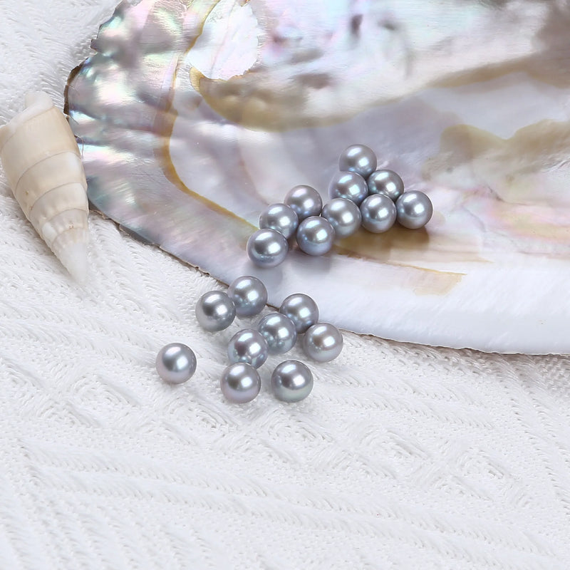 8mm Gray Round Freshwater Pearl for Jewelry Making