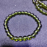 8mm Green GEM MOLDAVITE Meteorite Impact Glass Czech bracelet drop
