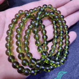 8mm Green GEM MOLDAVITE Meteorite Impact Glass Czech bracelet drop