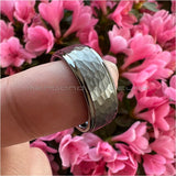 8mm Gunmetal Tungsten Carbide Ring Wedding Band Stepped Edges Comfort Fit