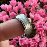 Gunmetal Tungsten Engagement Wedding Band Beveled Edges Comfort Fit