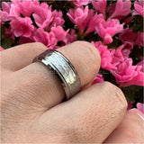 Gunmetal Tungsten Engagement Wedding Band Beveled Edges Comfort Fit