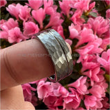 8mm Gunmetal Hammered Tungsten Carbide Rings Wedding Band