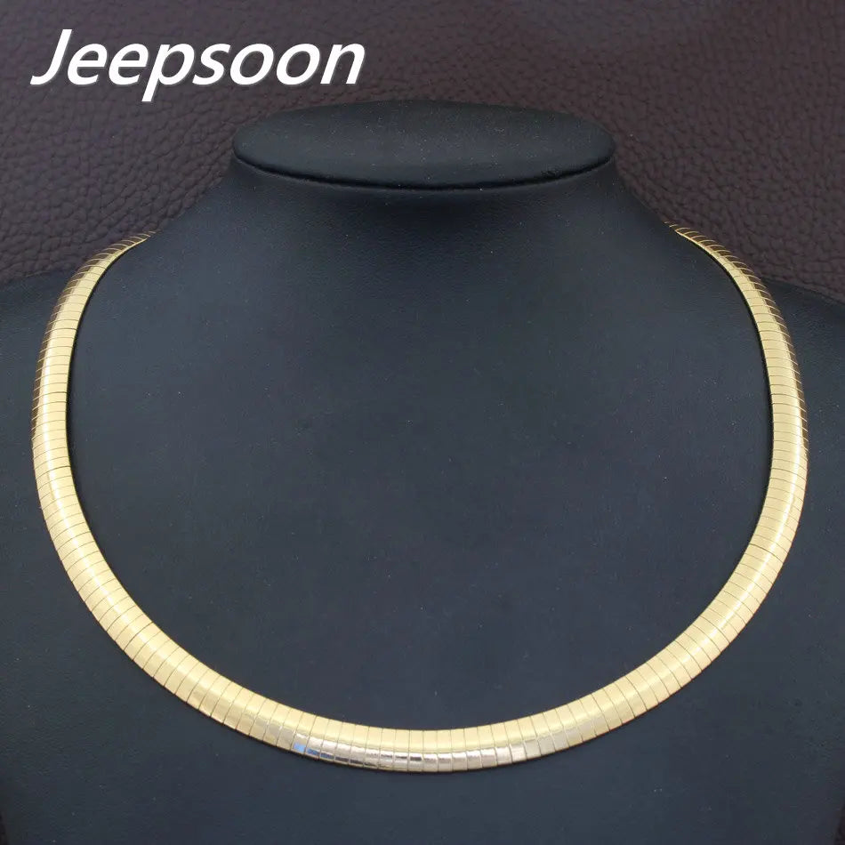 8mm Stainless Steel Plated Torques Necklaces for Women