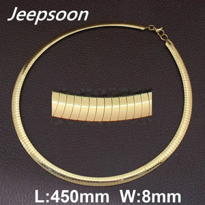 8mm Stainless Steel Plated Torques Necklaces for Women