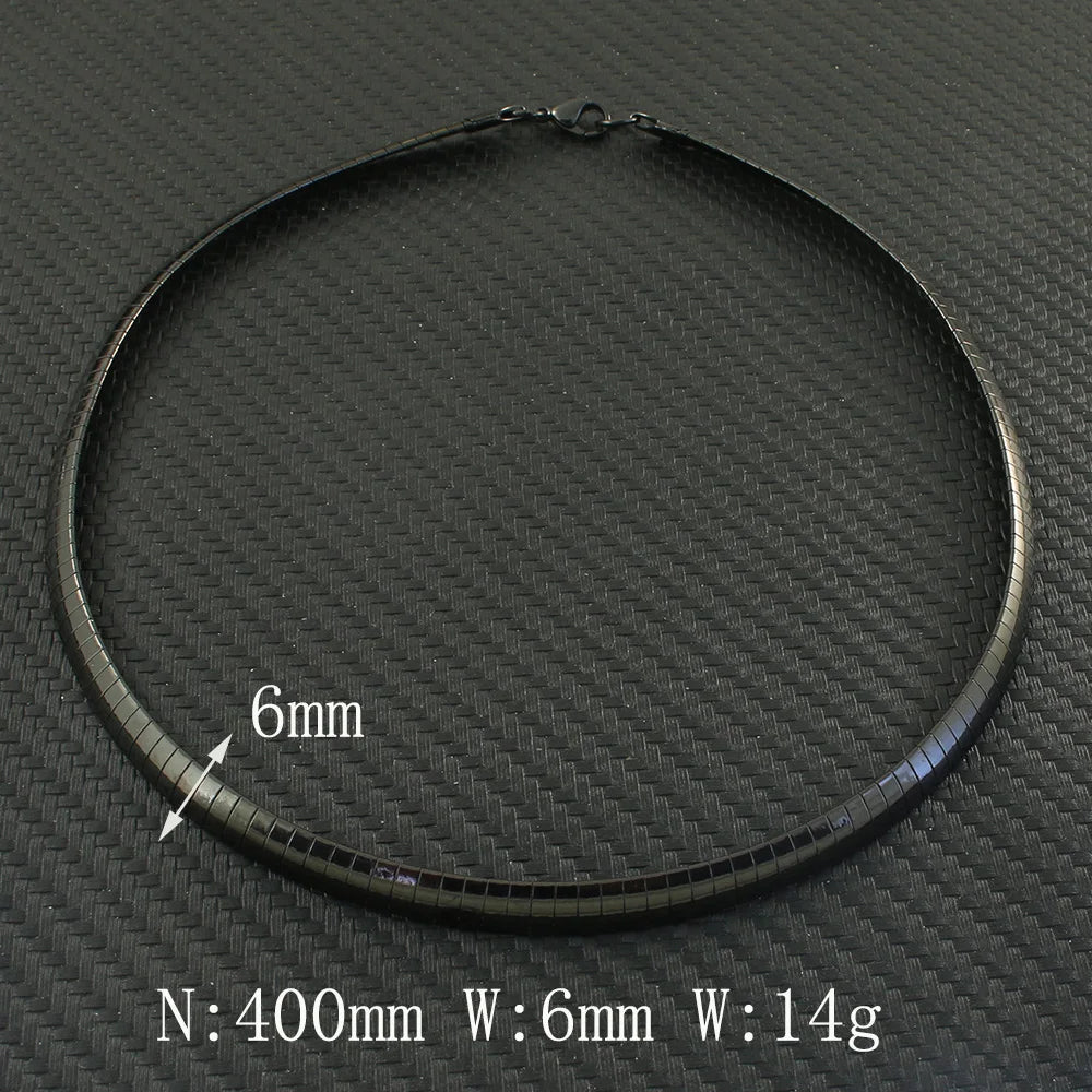 8mm Stainless Steel Plated Torques Necklaces for Women