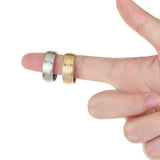 Heart EKG Rings Stainless Steel Engagement Wedding Bands
