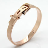 8mm 316L Stainless Steel Rose Resize Belt Cuff Bangle Bracelet