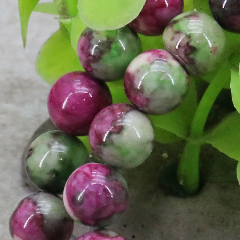 8mm Riverstone Rainbow Loose Natural Stone Beads 15inch