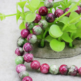 8mm Riverstone Rainbow Loose Natural Stone Beads 15inch