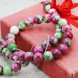 8mm Riverstone Rainbow Loose Natural Stone Beads 15inch