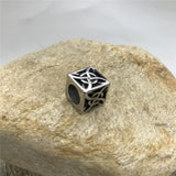 8mm Hole 316L Stainless Steel Square Bead for DIY Jewelry Making
