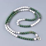 8mm Howlite African Jaspr Wrap Bracelet with Charms