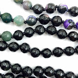 8mm Indian Agate 108 Beads Tassel Necklace Wrist Bracelet Spirituality