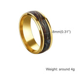 8mm Shell Stainless Steel Mens Ring Silver Wedding Bands Male Jewelry