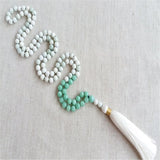 8mm Jade 108 Beads Tassel Necklace Bracelet Buddhist Prayer