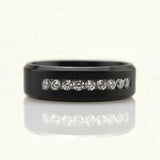 Titanium CZ Anniversary Ring Band for Men Women US Size 10 11 12 13