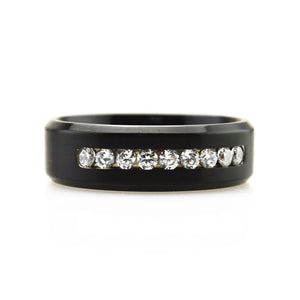 Titanium CZ Anniversary Ring Band for Men Women US Size 10 11 12 13