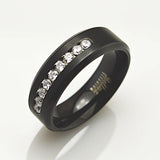 Titanium CZ Anniversary Ring Band for Men Women US Size 10 11 12 13