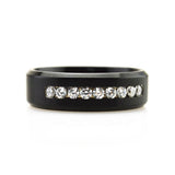 Titanium CZ Anniversary Ring Band for Men Women US Size 10 11 12 13