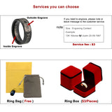 8mm Christian Lord's Prayer Cross Ring Tungsten Steel Wedding Band