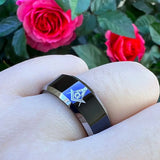 8mm Tungsten Carbide Rings Wedding Bands Laser Engraved Beveled Edges