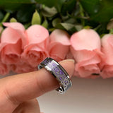 8mm Purple Tungsten Wedding Bands Men Women Comfort Fit Engagement Ring
