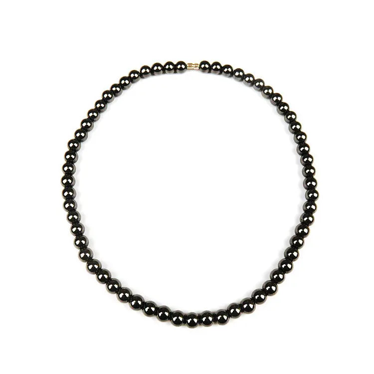 8mm Hematite Stone Therapy Magnetic Necklace