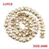 8mm Matte Silver Plated Hematite Stone Spacer Beads for DIY Jewelry Making