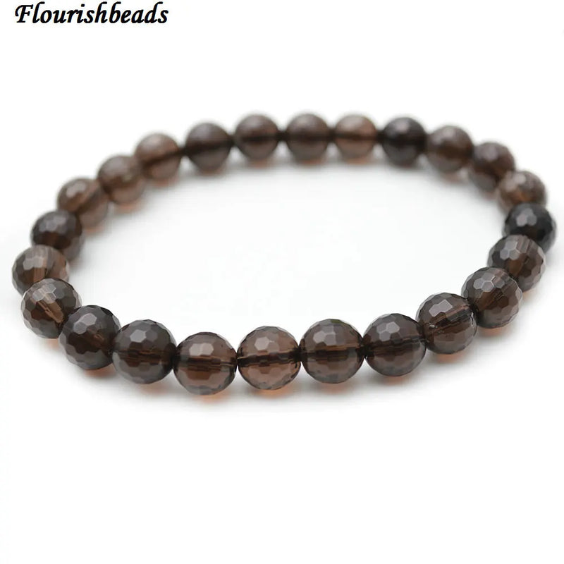 8mm Matte Smoky Quartz Stone Bracelets