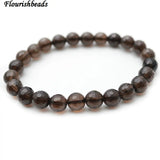 8mm Matte Smoky Quartz Stone Bracelets