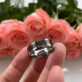 8mm Tungsten Carbide Wedding Band Rings with Carbon Fiber Inlay