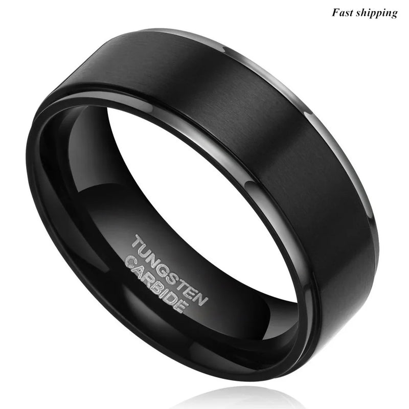 8mm Tungsten Carbide Promise Ring Wedding Band