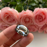 8mm Brushed Finish Tungsten Carbide Wedding Band