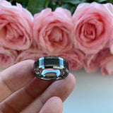 8mm Tungsten Wedding Ring Carbon Fiber Inlay Band