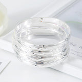8mm Arab Bangles Bracelets Dubai Silver Bangles Women Wedding Jewelry