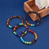 8mm Natural Stone Beads with Crystal Thread Kit