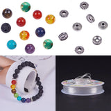 8mm Natural Stone Beads with Crystal Thread Kit