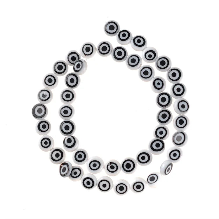 8mm Evil Eye Lampwork Glass Beads for Jewelry Making
