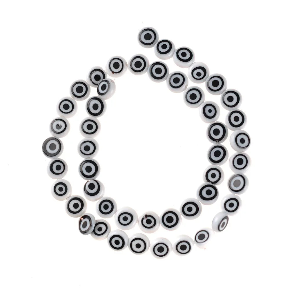 8mm Evil Eye Lampwork Glass Beads for Jewelry Making