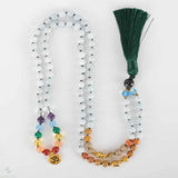 7 Chakra Moonstone Bead Necklace Emotional Relief Healing