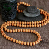 8mm Natural Cedarwood Beads Necklace Gift Meditation Chain