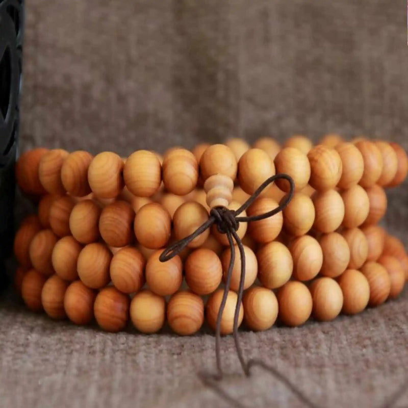 8mm Natural Cedarwood Beads Necklace Gift Meditation Chain