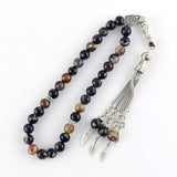 8mm Agate Round Ornament Beads 33 Islamic Rosary Muslim Tasbih Bracelet