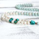 Natural Amazonite 108 Beads Tassel Necklace Wrist Prayer Spirituality