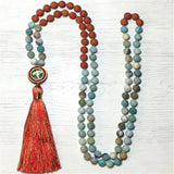 8mm Amazonite 108 Beads Necklace Healing Buddhism Reiki Wristband