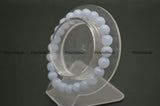 8mm Natural Lance Agate Round Bead Bracelet