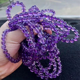 8mm Natural Brazilian Amethyst Circle Bracelet