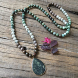 8mm Bronzite Green Stone Beads, Healing Necklace, Prayer Bracelet