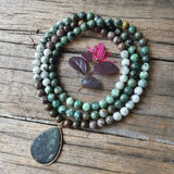 8mm Bronzite Green Stone Beads, Healing Necklace, Prayer Bracelet